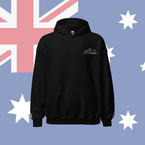 🌐QR Hoodie - Capitals of The World (Sydney) Wearing Memory