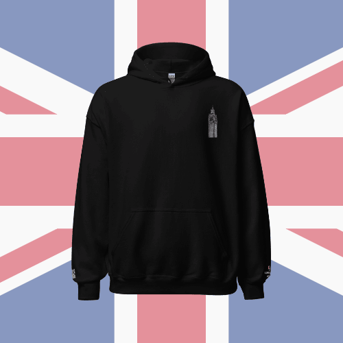 🌐 QR Hoodie - Capitals of The World (London) Wearing Memory