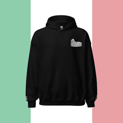 🌐 QR Hoodie - Capitals of The World (Rome) Wearing Memory