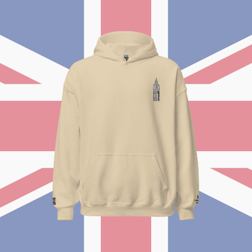 🌐 QR Hoodie - Capitals of The World (London) Wearing Memory