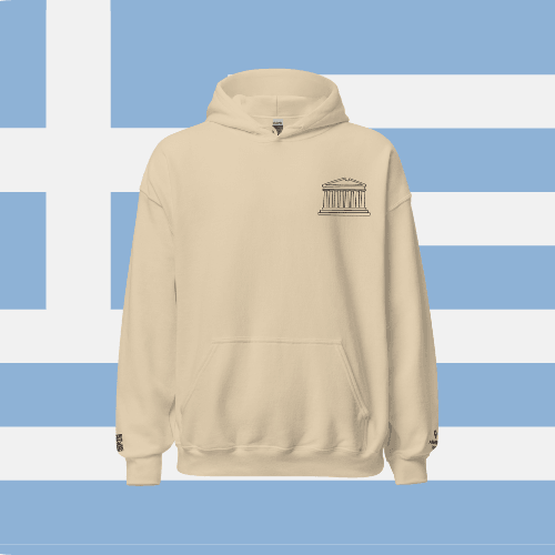 🌐 QR Hoodie - Capitals of The World (Athens) Wearing Memory