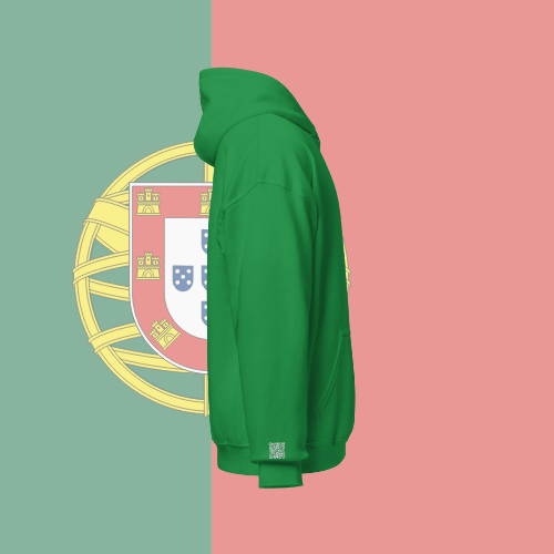 🌐 QR Hoodie - Capitals of The World (Lisbon) Wearing Memory