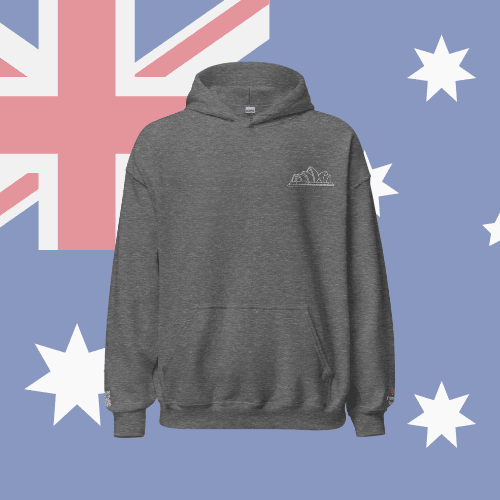 🌐QR Hoodie - Capitals of The World (Sydney) Wearing Memory