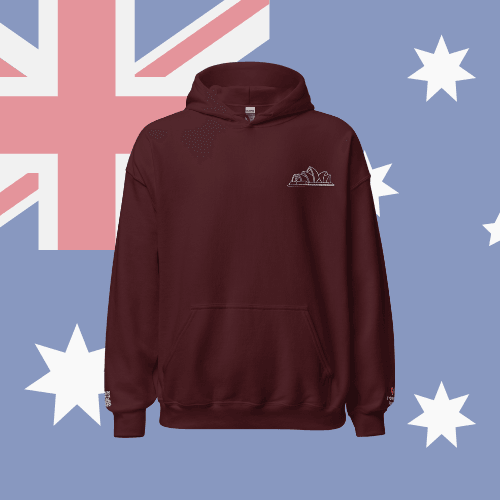 🌐QR Hoodie - Capitals of The World (Sydney) Wearing Memory