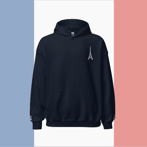 🌐 QR Hoodie - Capitals of The World (Paris) Wearing Memory