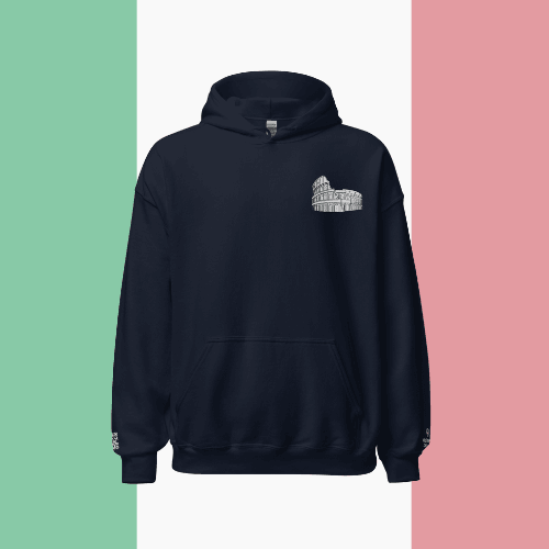 🌐 QR Hoodie - Capitals of The World (Rome) Wearing Memory