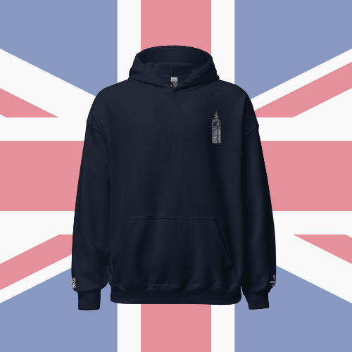 🌐 QR Hoodie - Capitals of The World (London) Wearing Memory