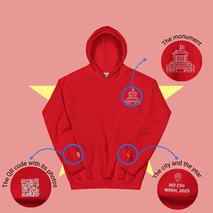 🌐 QR Hoodie - Capitals of The World (Ho Chi Minh) Wearing Memory