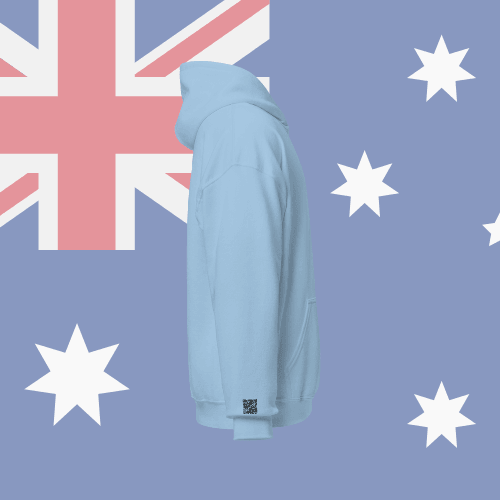 🌐QR Hoodie - Capitals of The World (Sydney) Wearing Memory