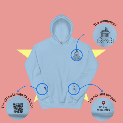 🌐 QR Hoodie - Capitals of The World (Ho Chi Minh) Wearing Memory