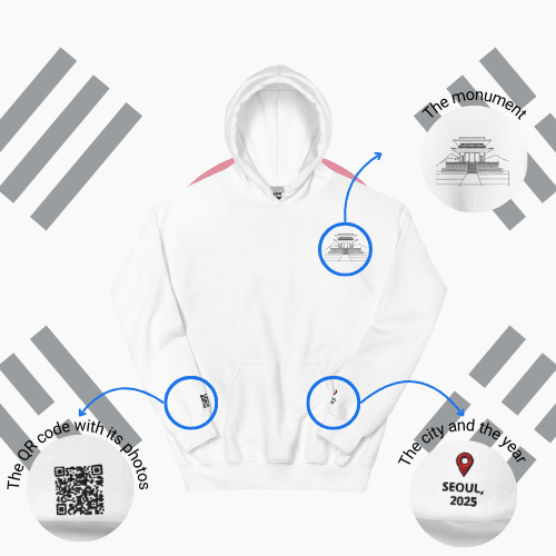 🌐 QR Hoodie - Capitals of The World (Seoul) Wearing Memory