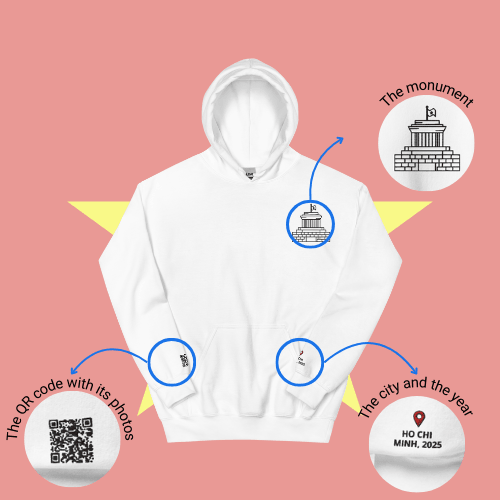 🌐 QR Hoodie - Capitals of The World (Ho Chi Minh) Wearing Memory