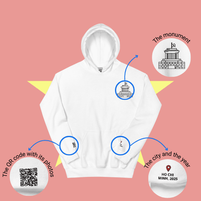 🌐 QR Hoodie - Capitals of The World (Ho Chi Minh) Wearing Memory