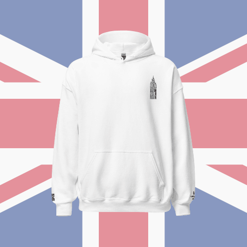 🌐 QR Hoodie - Capitals of The World (London) Wearing Memory